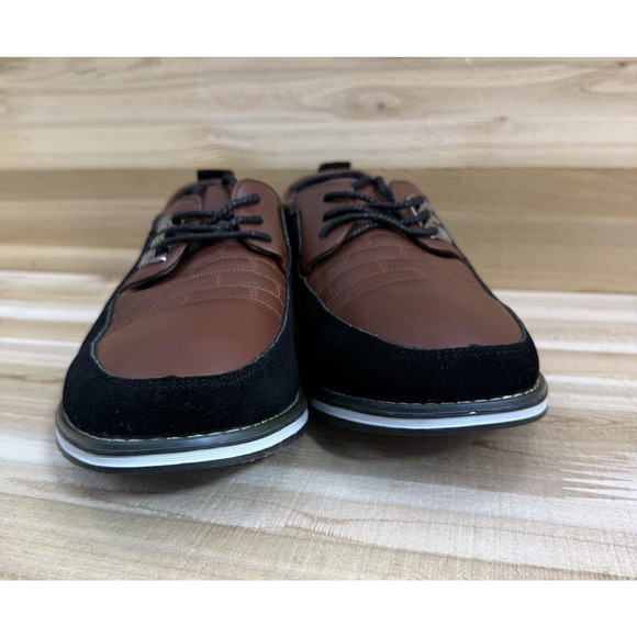 Gatsby Leather Oxford Shoes Brown Black Size 13 Lace Up Derby Orthopedic Ortho - Picture 7 of 13